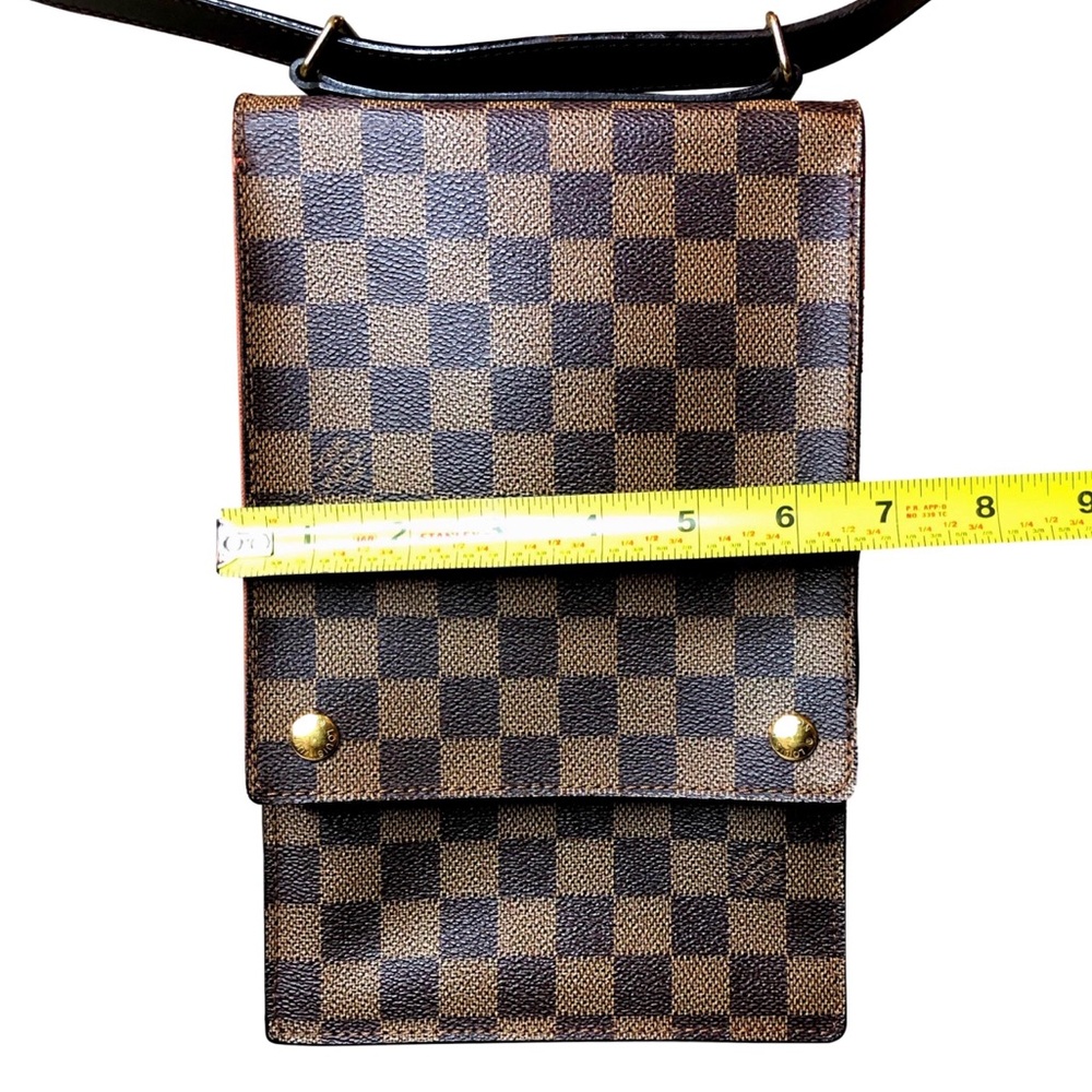 Authentic LOUIS VUITTON Portobello PM Damier Ebene Crossbody Shoulder Bag - Picture 16 of 17